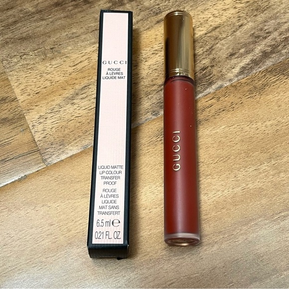 Gucci 505​ Janet ​Rust, Rouge à Lèvres Liquide Mat Lipstick NIB, transfer proof - Picture 1 of 6